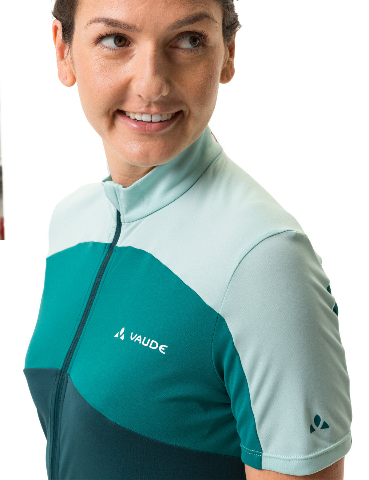 VAUDE Matera Maillot à manches courtes zippé intégral Femme vert