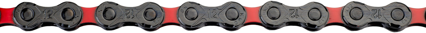 KMC DLC 12 chaîne 12 vitesses noir/rouge