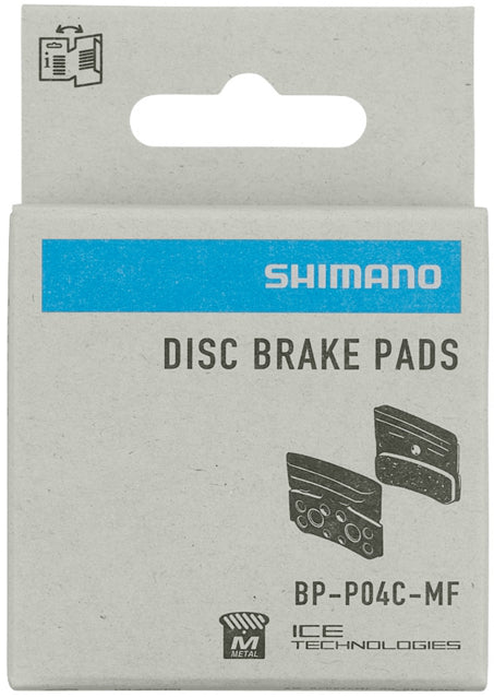 Plaquette de frein à disque Shimano P04C-MF, métal avec ailettes de refroidissement