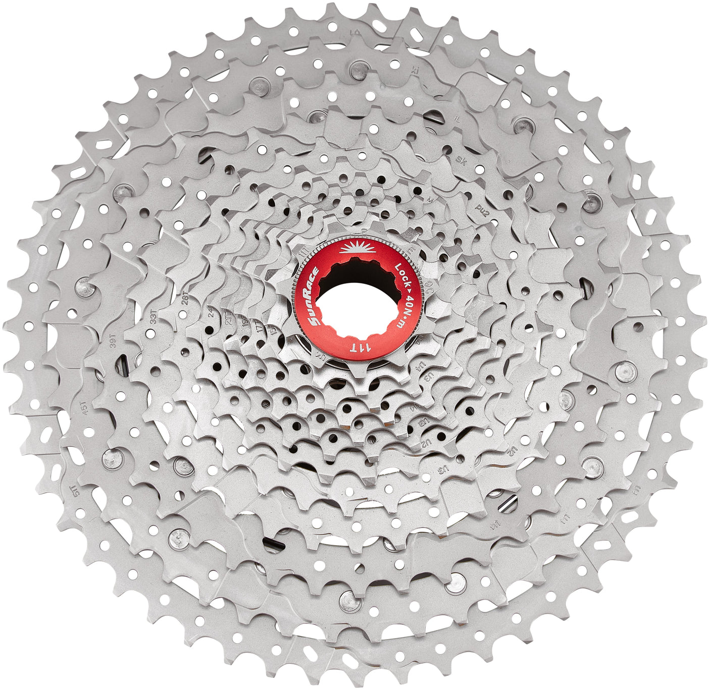 SunRace CSMZ800 WA1 Cassette 12 vitesses 11-51 dents argent