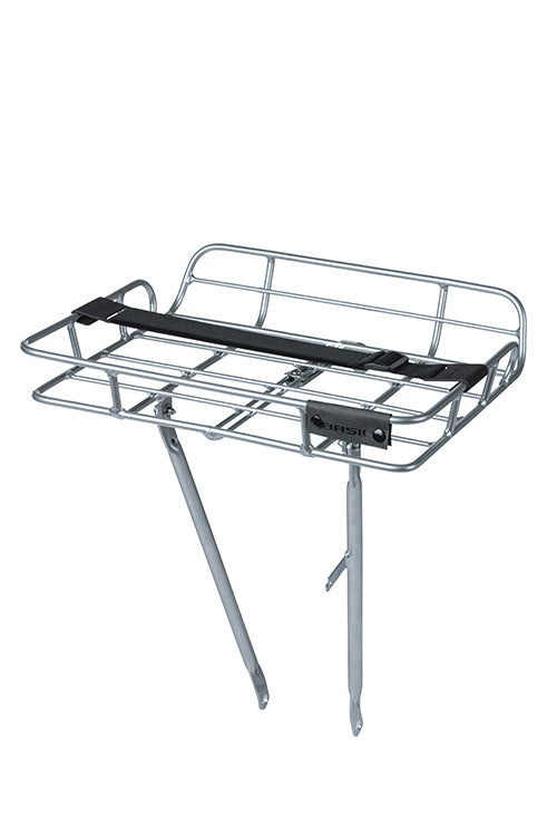 Basil Portland porte-bagages avant pour roue avant 26"/28" argenté