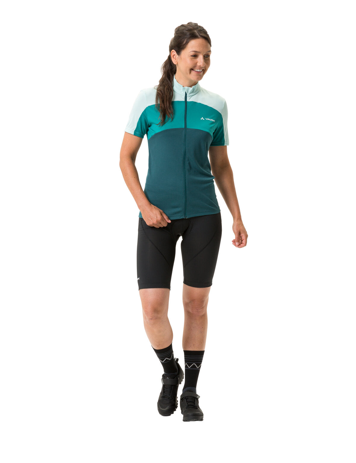 VAUDE Matera Maillot à manches courtes zippé intégral Femme vert
