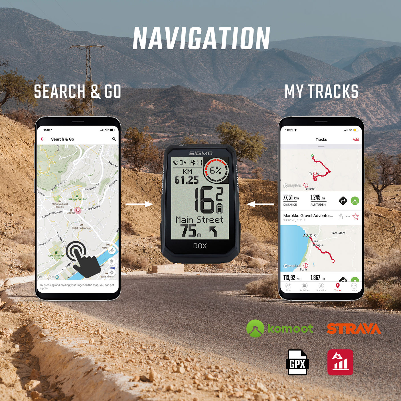 Sigma ROX 4.0 Endurance ordinateur de navigation HR Set noir