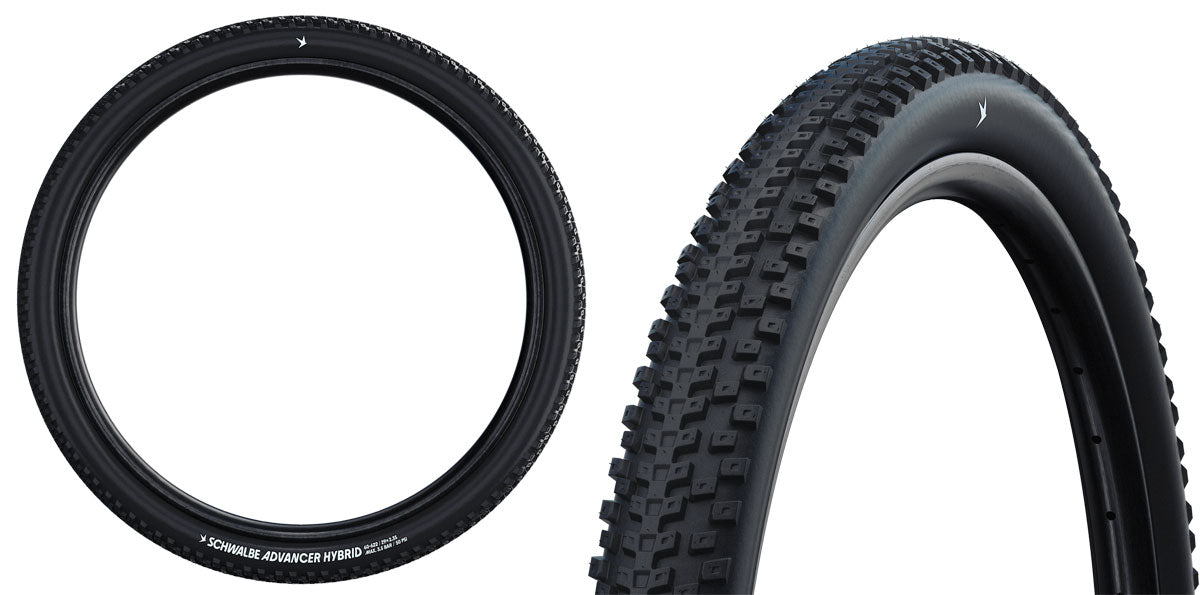 Schwalbe Advancer Hybrid Active PunctureGuard pneu à tringle rigide Green Compound noir-réfléchissant