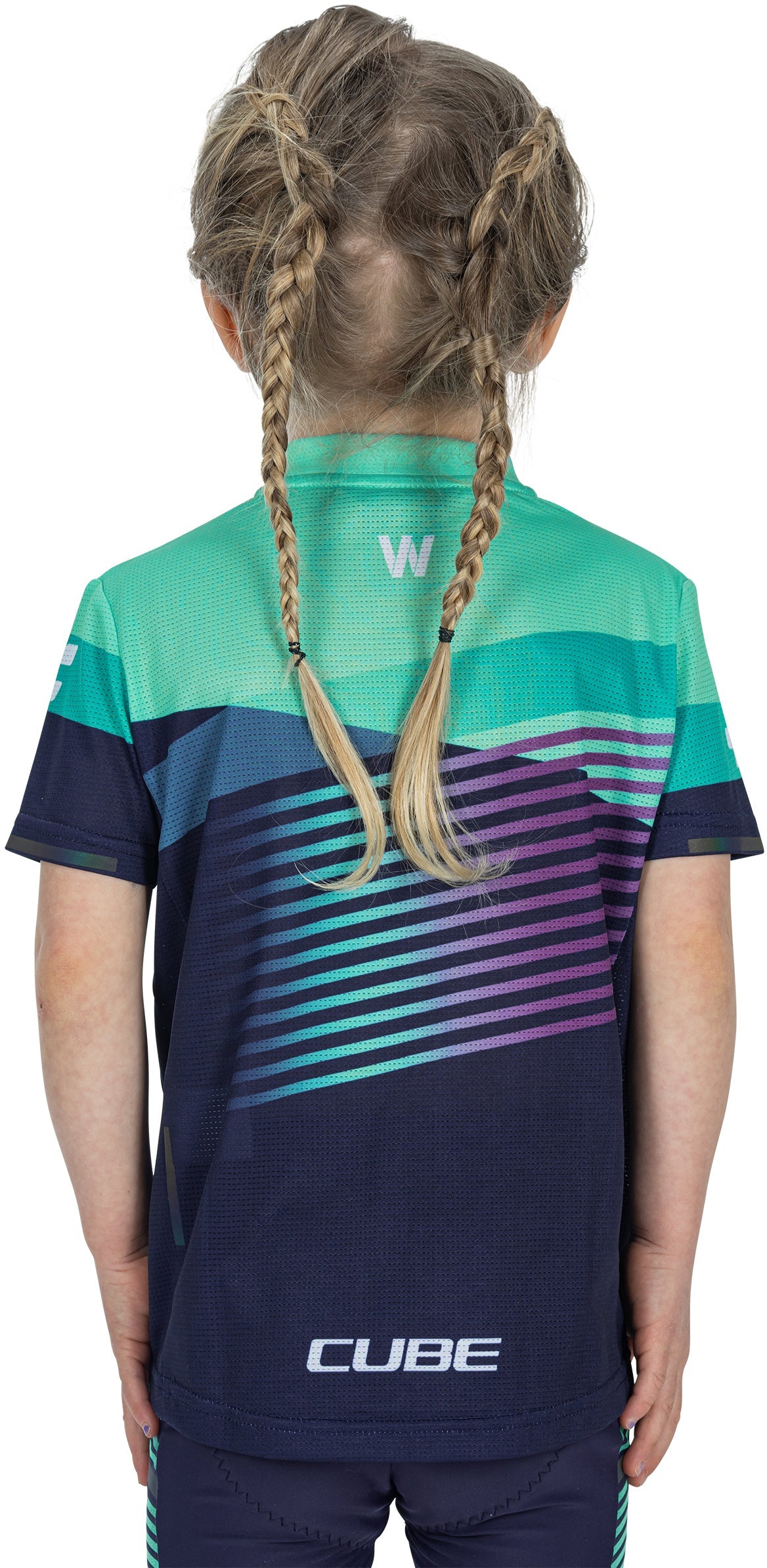 CUBE TEAMLINE Maillot ROOKIE manches courtes blue´n´mint