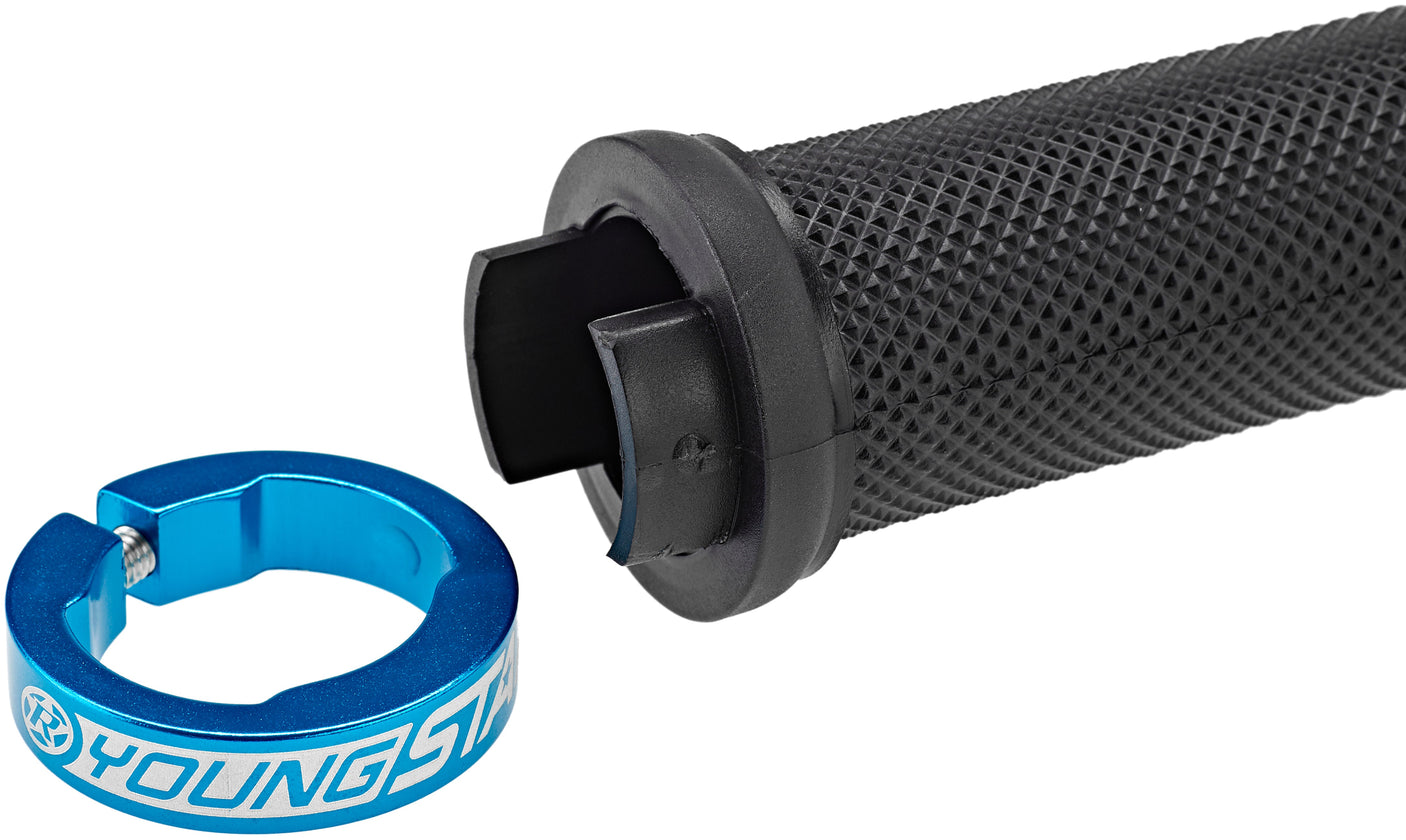 Reverse Youngstar poignées Single Lock-On Ø28mm 98mm enfant noir/bleu clair