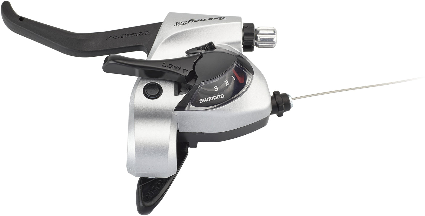 Shimano Tourney TX ST-TX800 Levier de changement/de frein pour V-Brake gauche 3 vitesses argenté