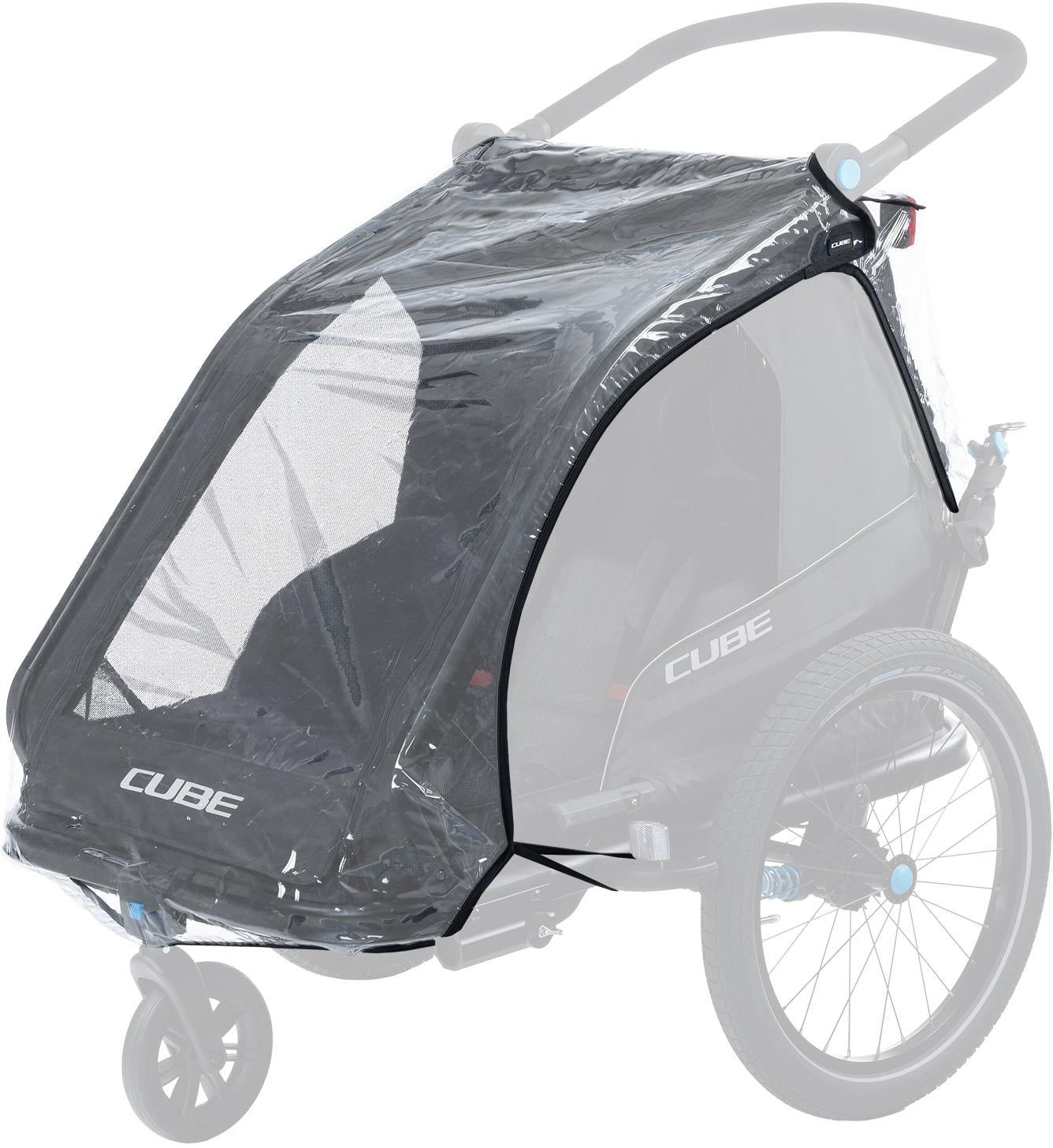 CUBE protection contre la pluie pour remorque vélo enfant Double CMPT