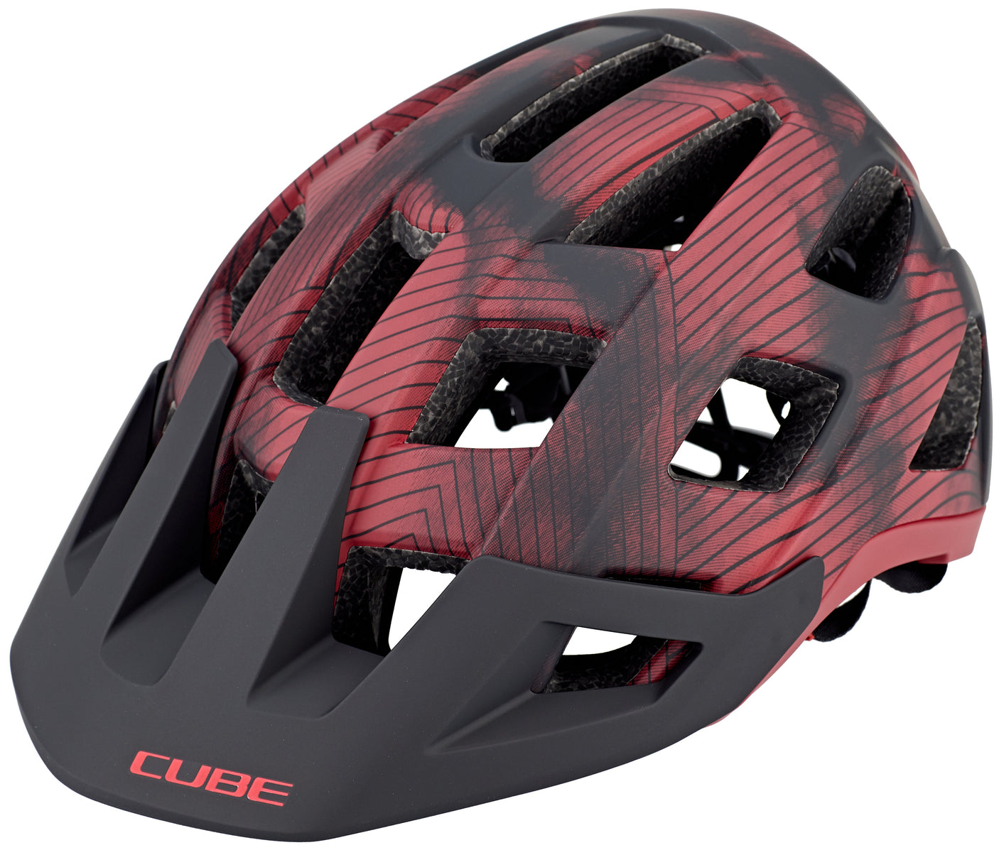 CUBE BADGER casque VTT rouge