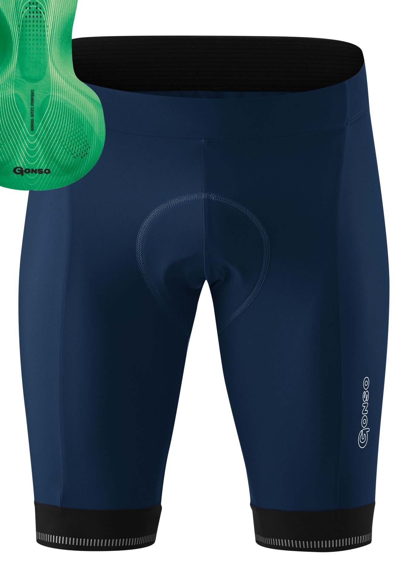 Cuissard Gonso Sitivo avec rembourrage fixe pour homme bleu