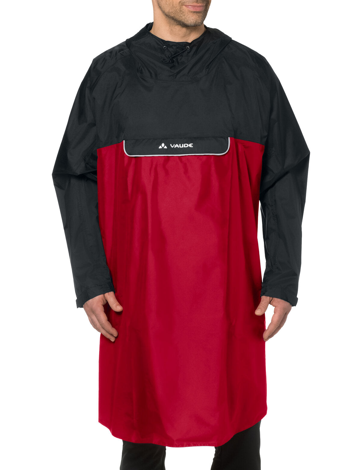 VAUDE Valero Poncho rouge/noir