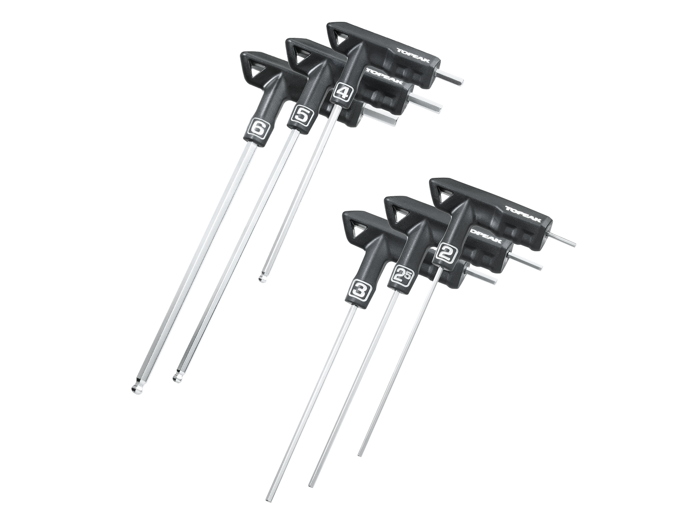 Topeak DuoHex jeu de clés Allen internes avec poignée en T 2/2,5/3/4/5/6mm