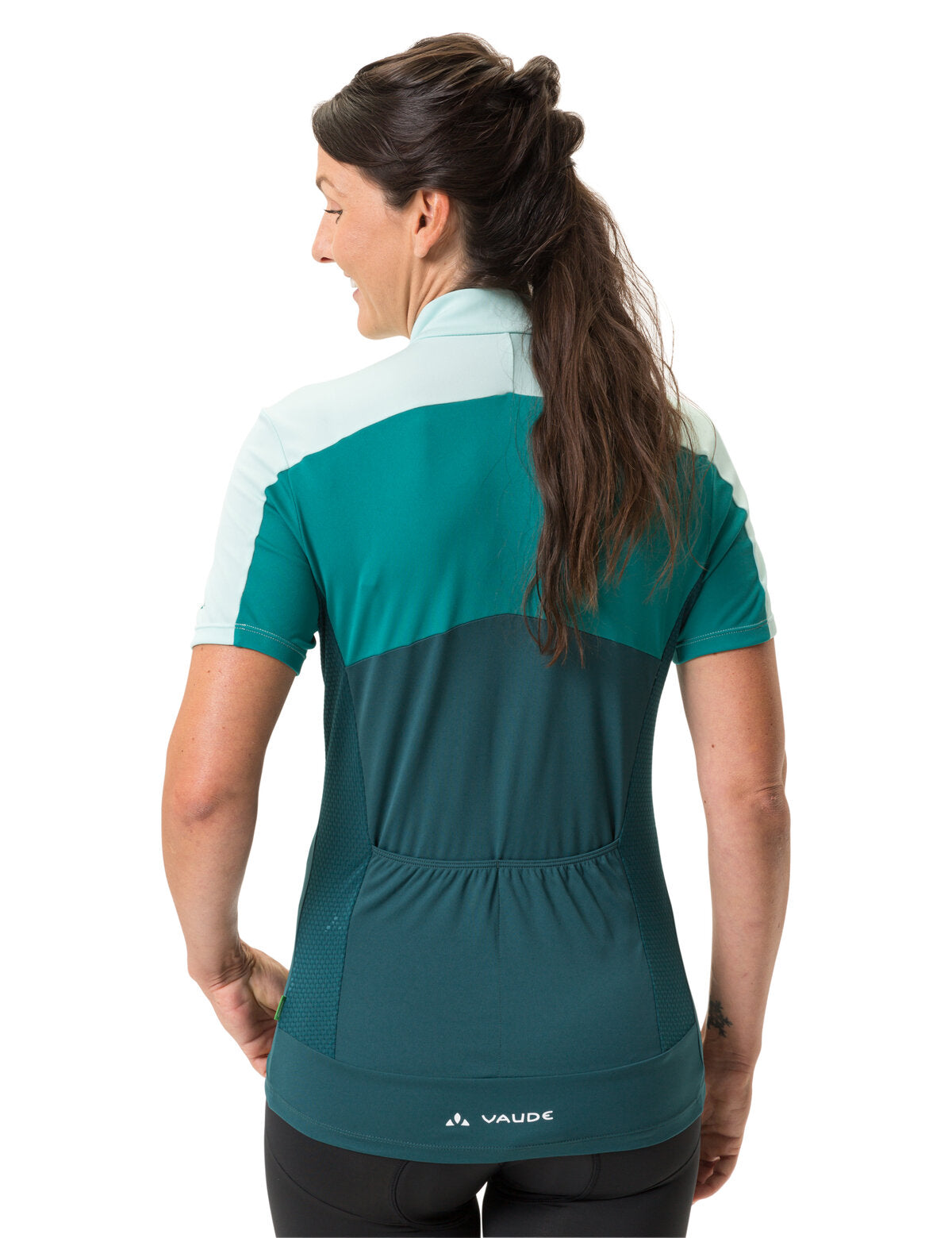 VAUDE Matera Maillot à manches courtes zippé intégral Femme vert