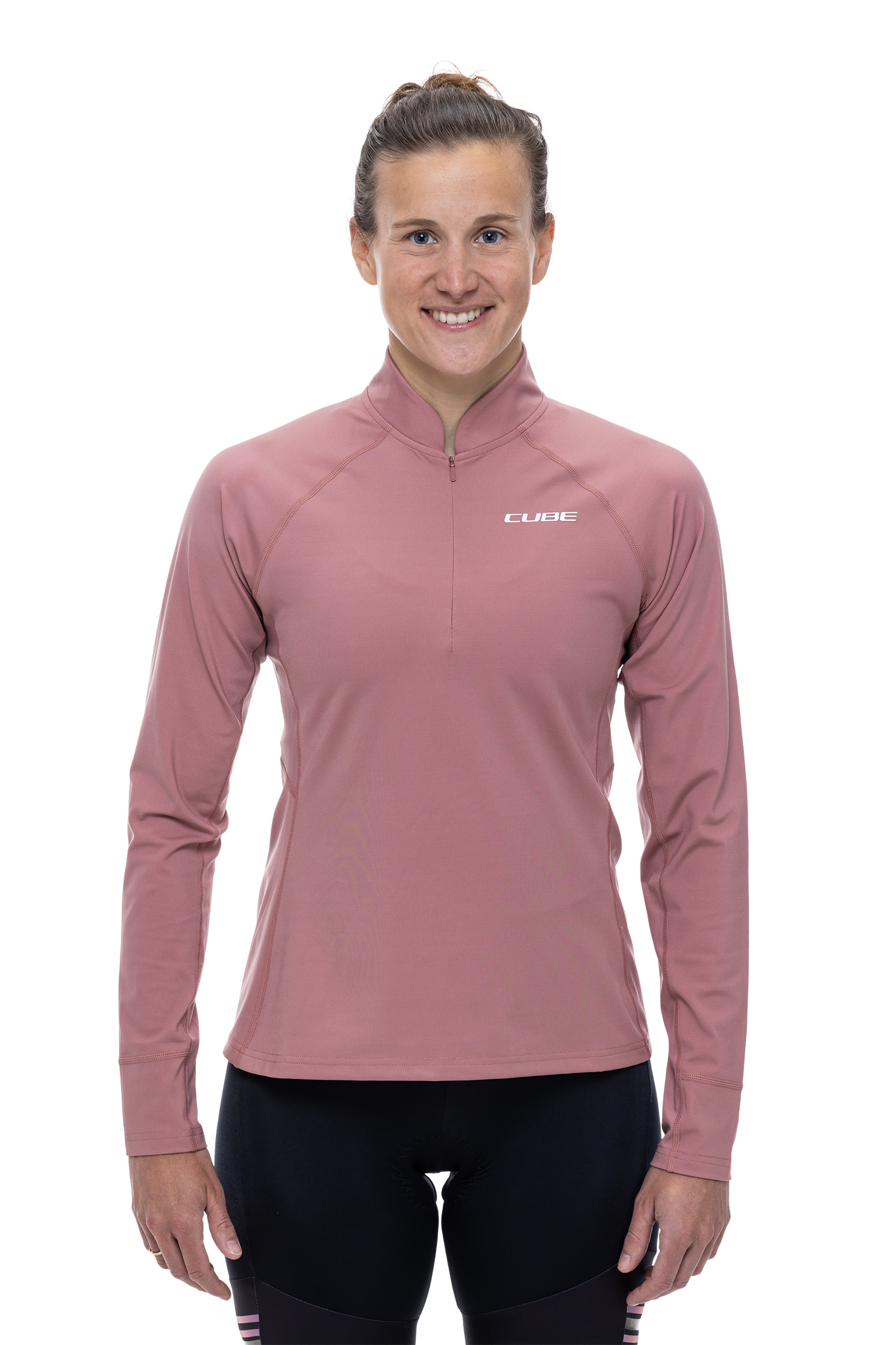 CUBE ATX WS Maillot demi-zip manches longues