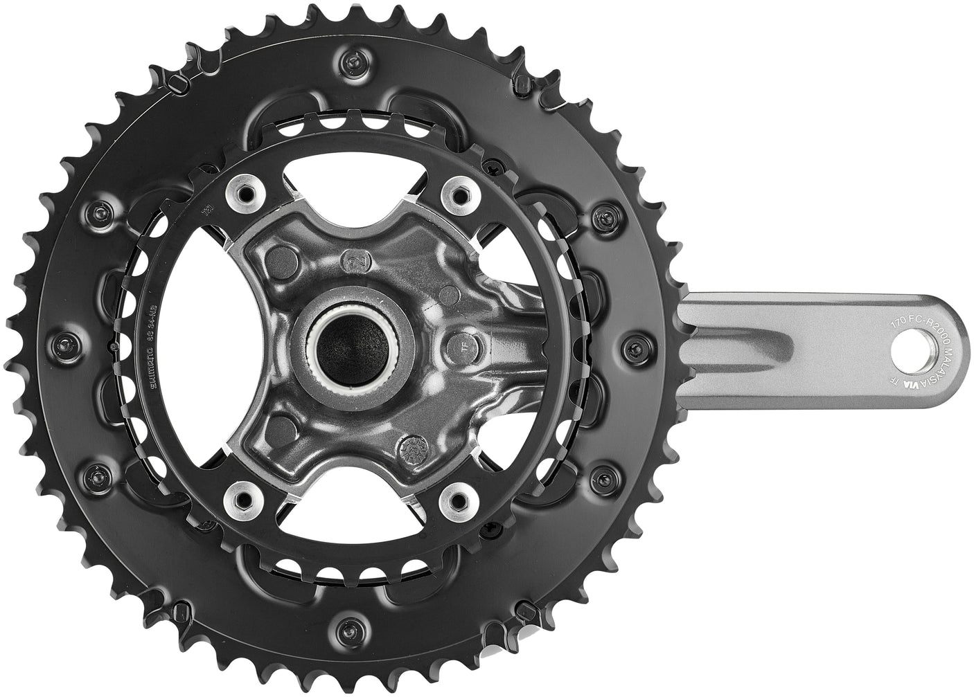 Shimano Claris FC-R2000 pédalier 2x8 vitesses 50-34 dents gris