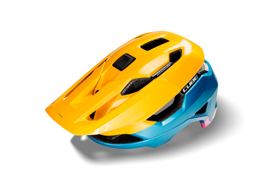 CUBE Casque TROOPER jaune´n´bleu´n´rose