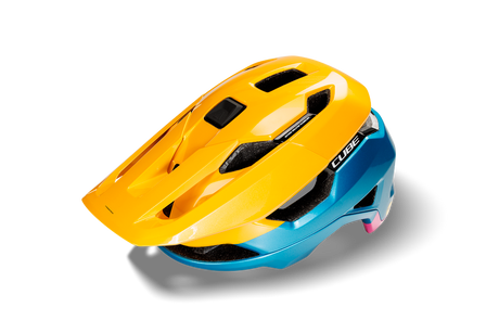 CUBE Casque TROOPER jaune´n´bleu´n´rose