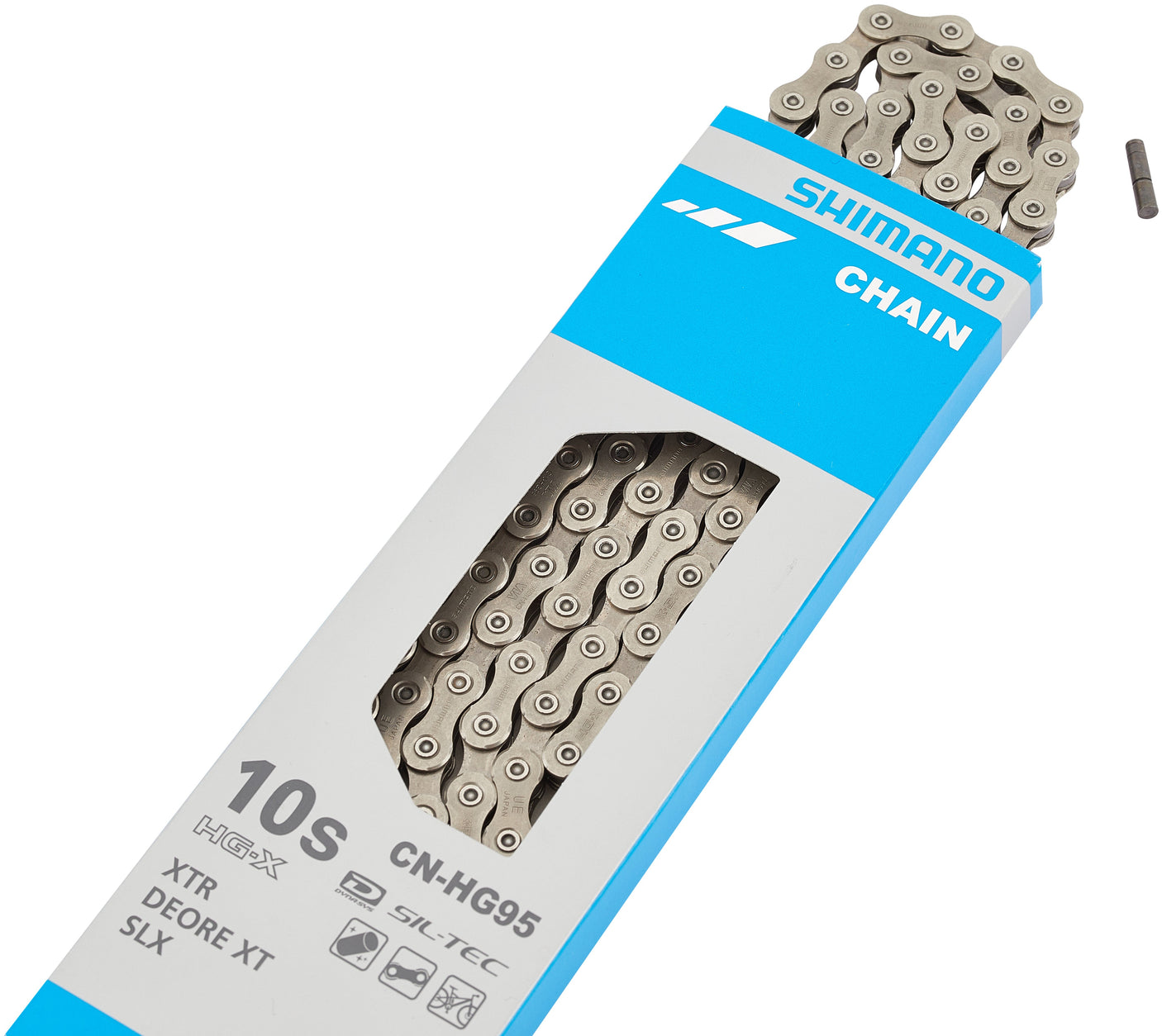 Chaîne Shimano Deore XT CN-HG95 10 vitesses argentée