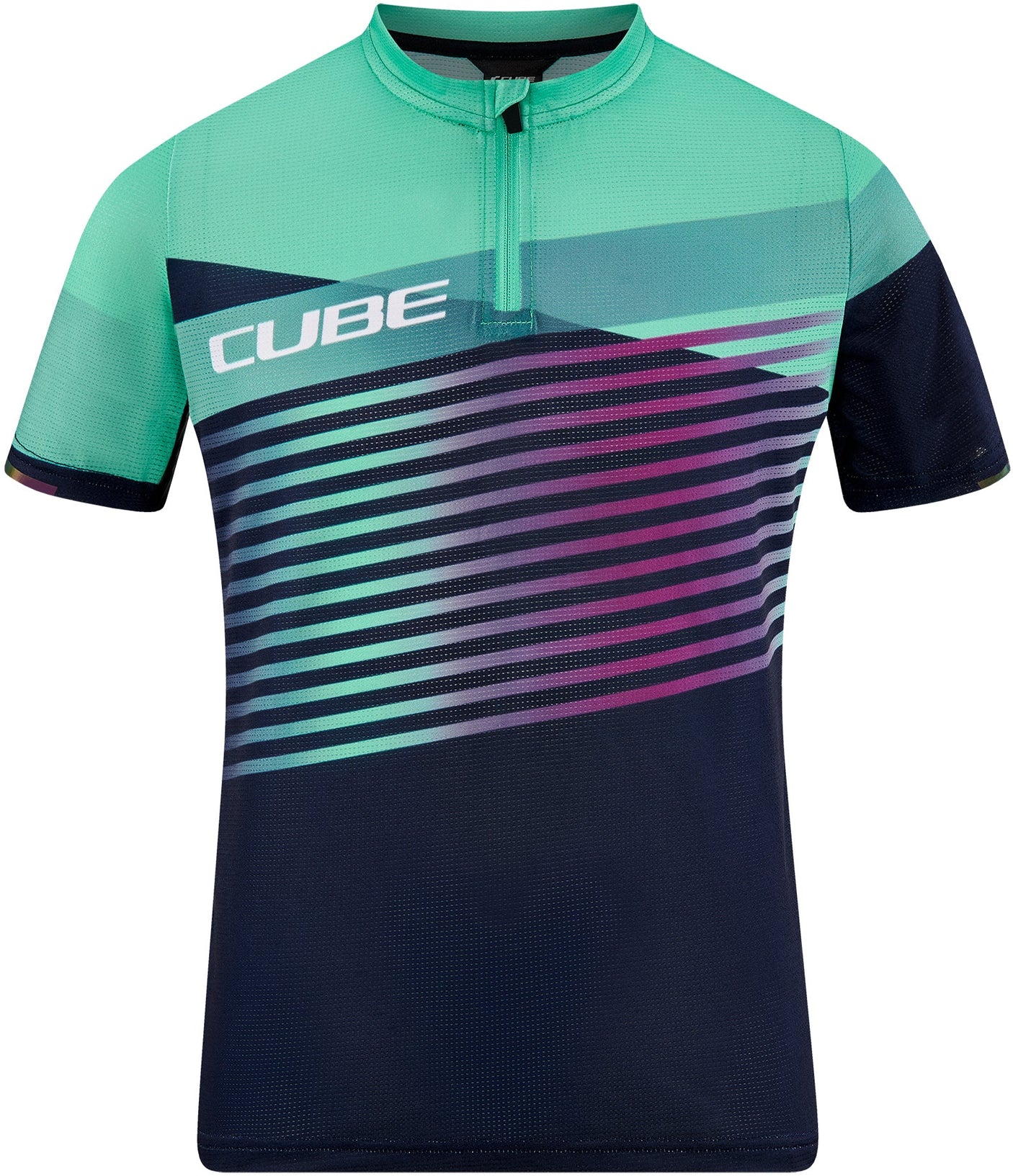 CUBE TEAMLINE Maillot ROOKIE manches courtes blue´n´mint