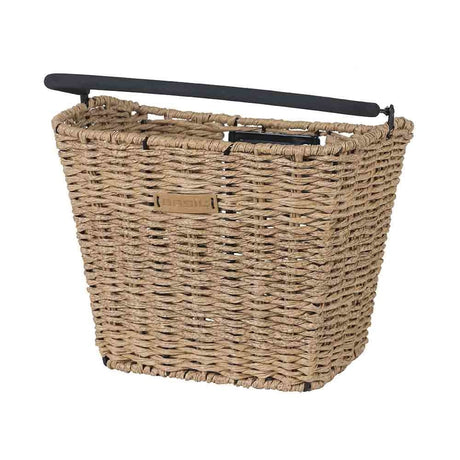 Basil Bremen Panier de guidon aspect rotin beige