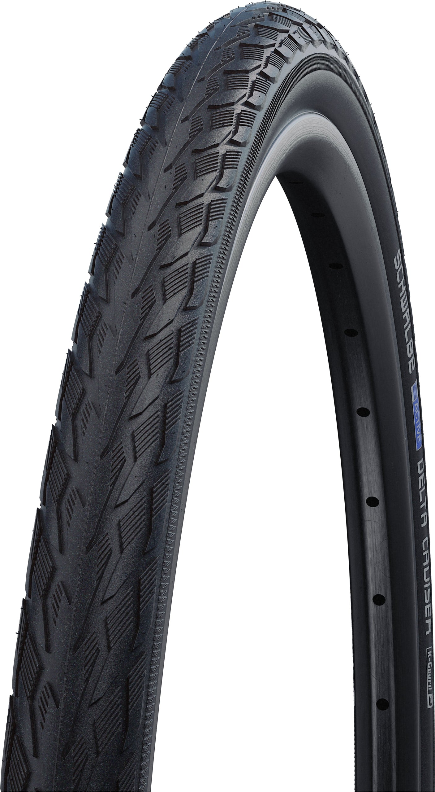 Schwalbe Delta Cruiser Active K-Guard pneu à tringle rigide 26x1 3/8" noir