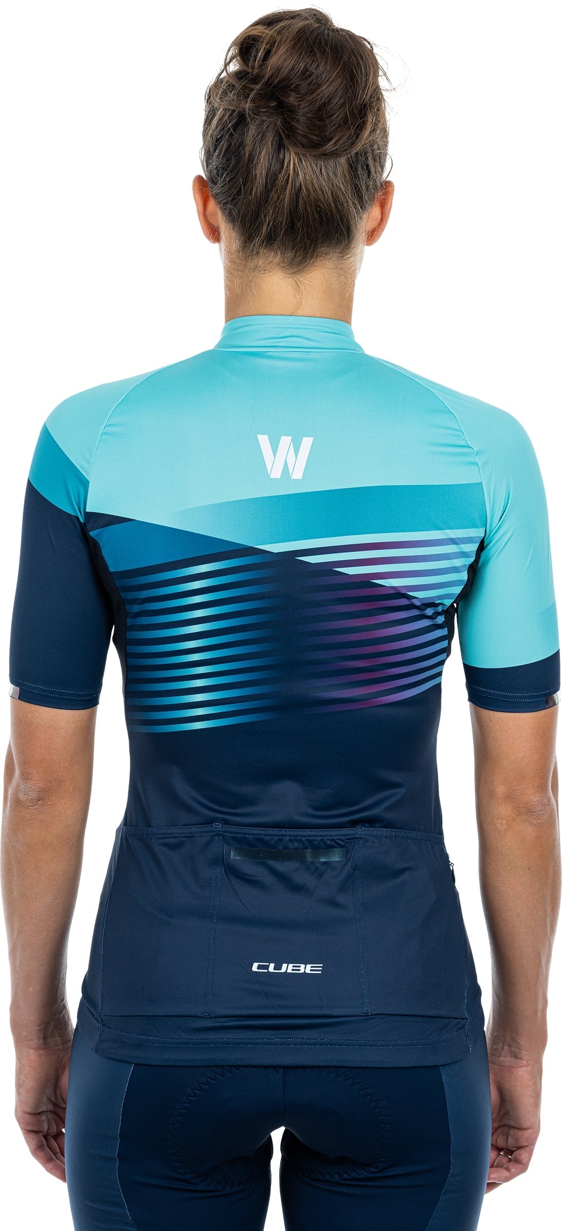 CUBE TEAMLINE WS Maillot manches courtes blue´n´mint