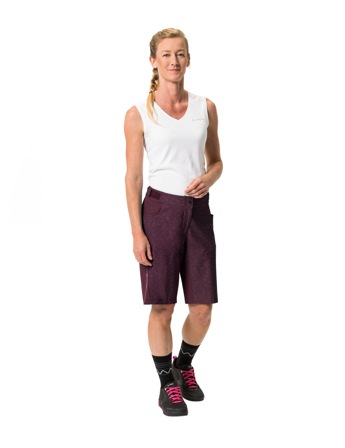 VAUDE Ledro Print Shorts femme violet