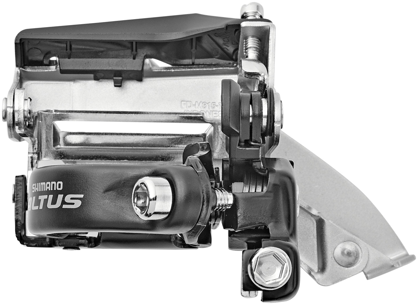 Shimano Altus FD-M315 dérailleur avant 2x7/8 vitesses Top Swing collier bas Dual-Pull argent/noir