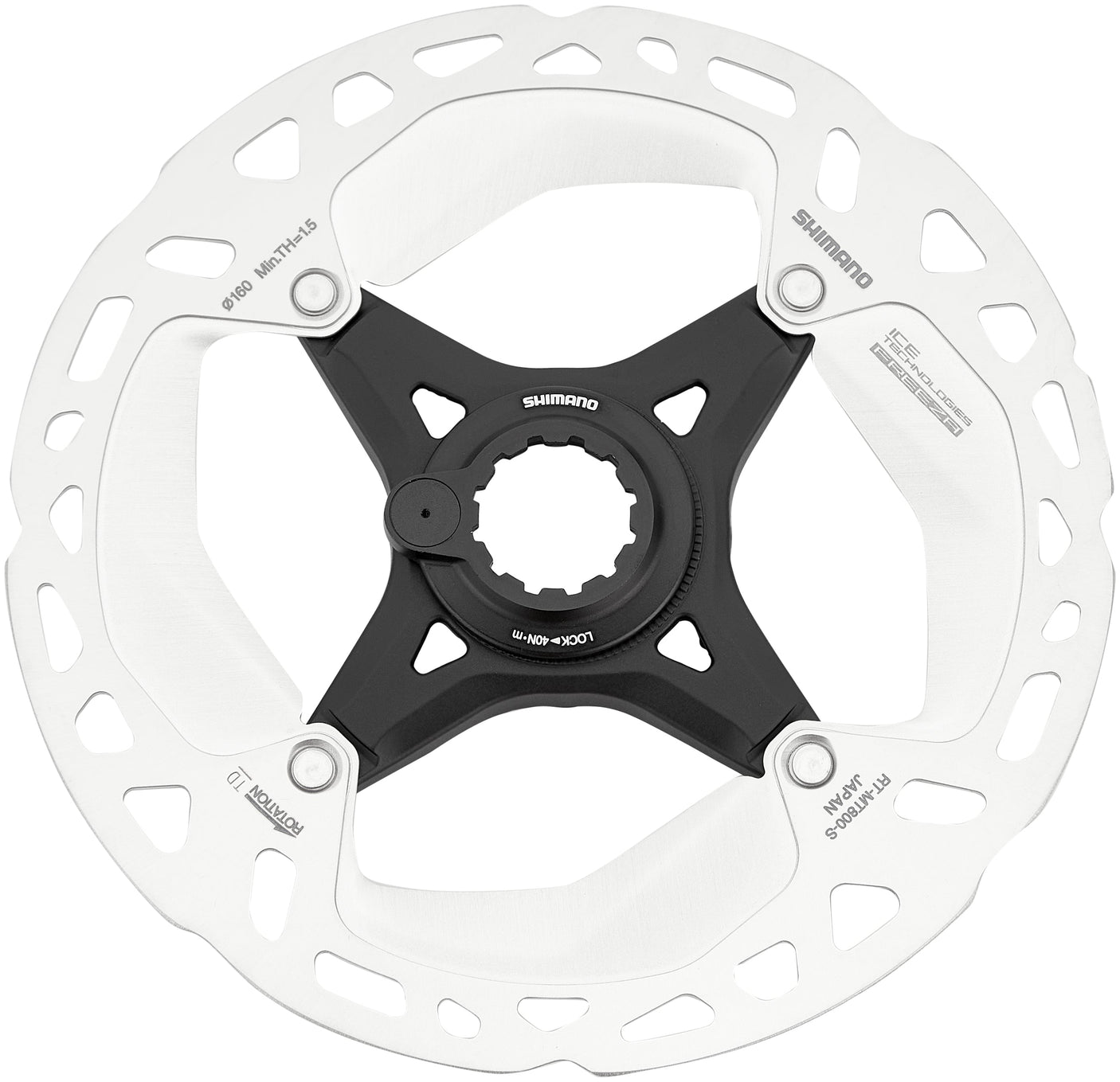 Shimano RT-MT800 disque de frein CL avec anneau de verrouillage magnétique 160mm