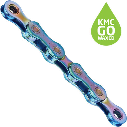 KMC X11 chaîne 11 vitesses 118 maillons cirée aurora blue