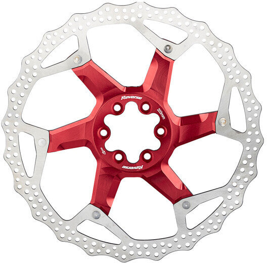 Reverse disque de frein 6 trous aluminium/acier rouge