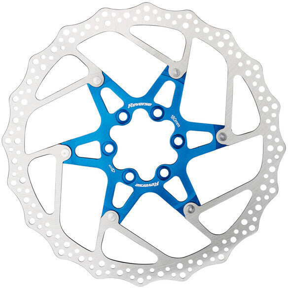 Disque de frein Reverse 6 trous Aluminium/Acier bleu