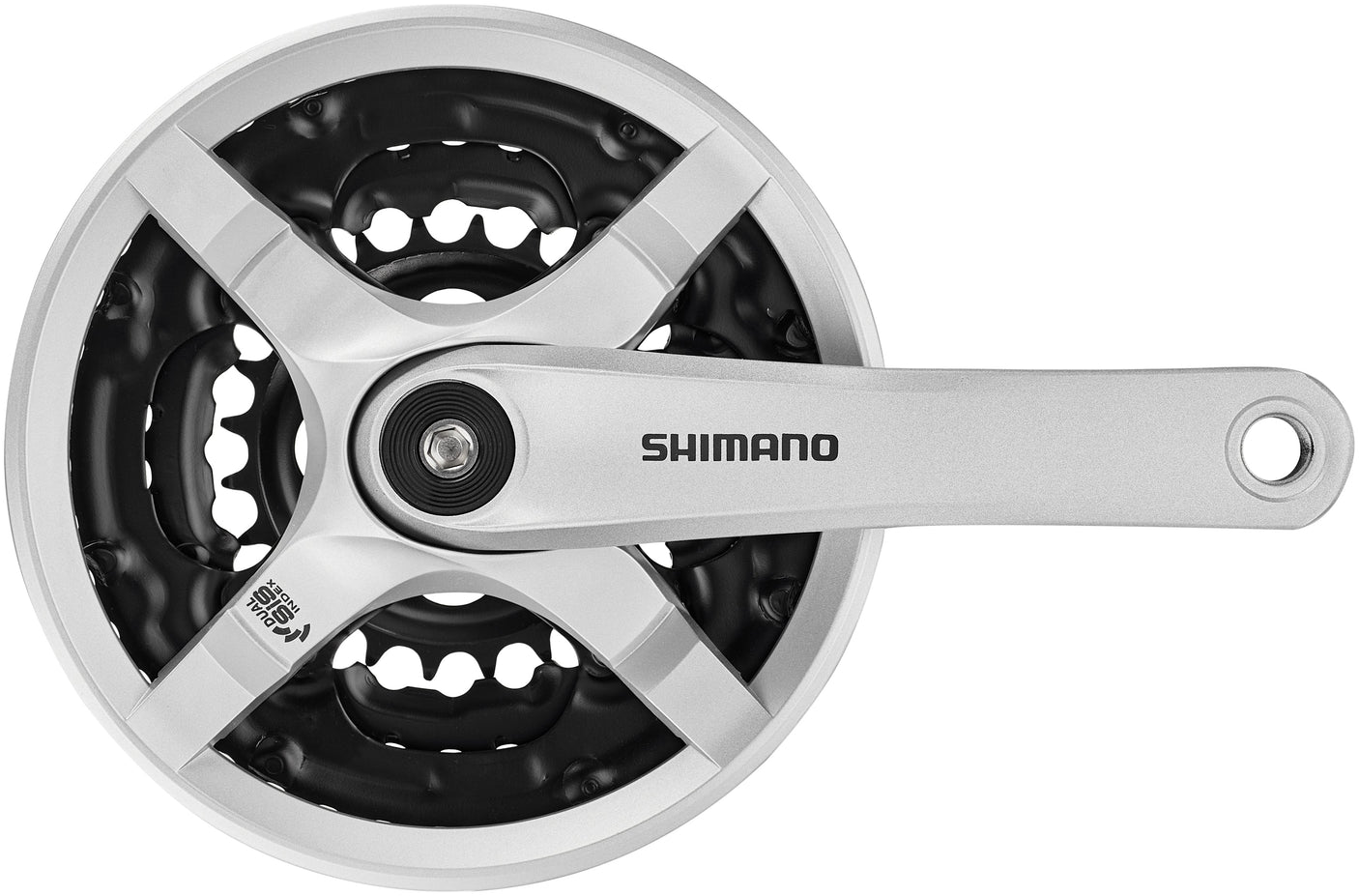 Shimano FC-TY501 pédalier 6/7/8 vitesses 42-34-24 dents avec protège-chaîne argenté
