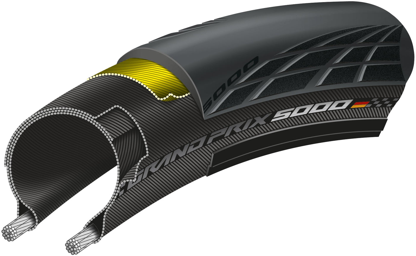 Continental GrandPrix 5000 pneu pliant 28x1.00" noir