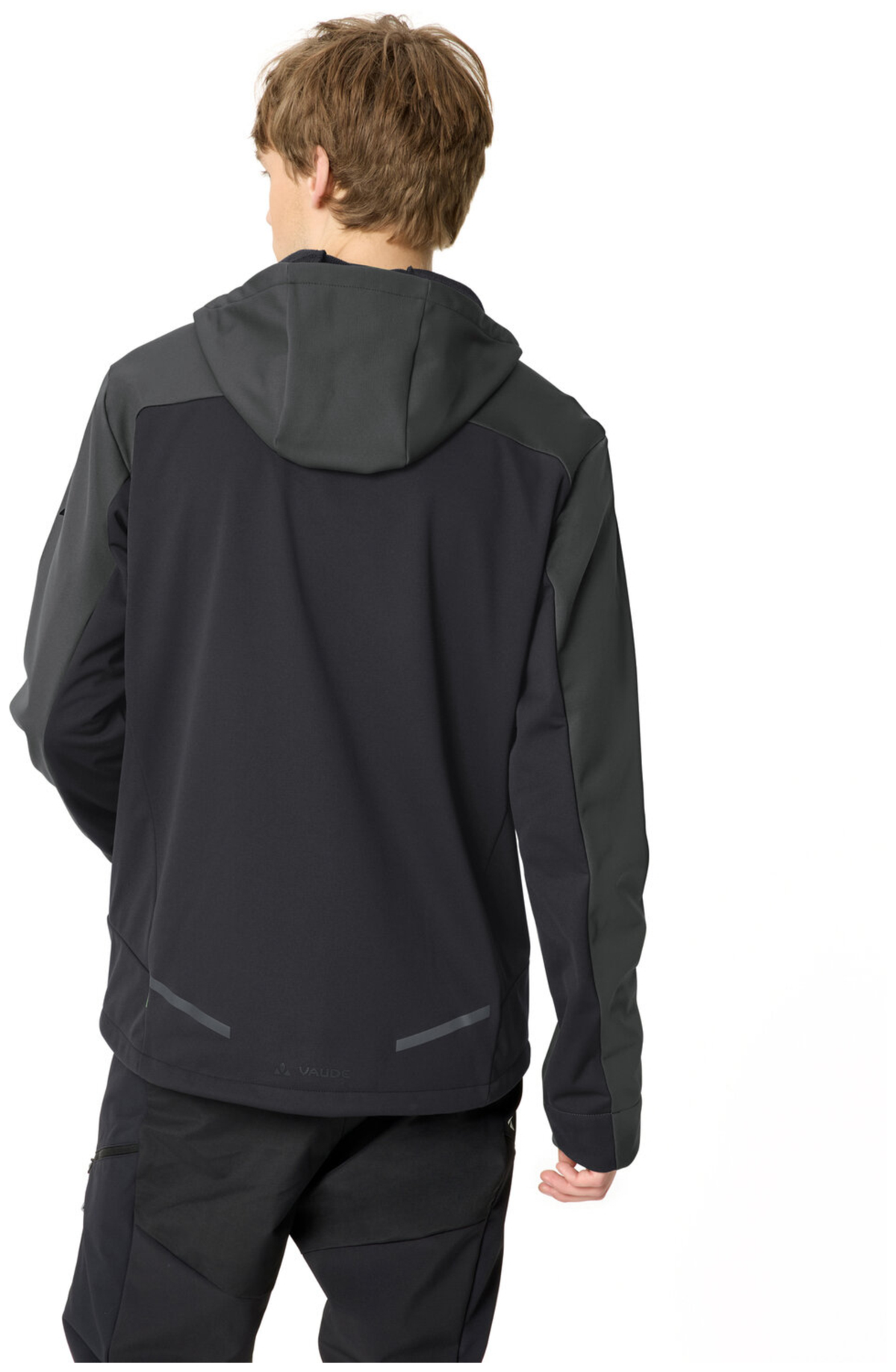 Veste softshell à capuche Qimsa II graphite pour homme VAUDE