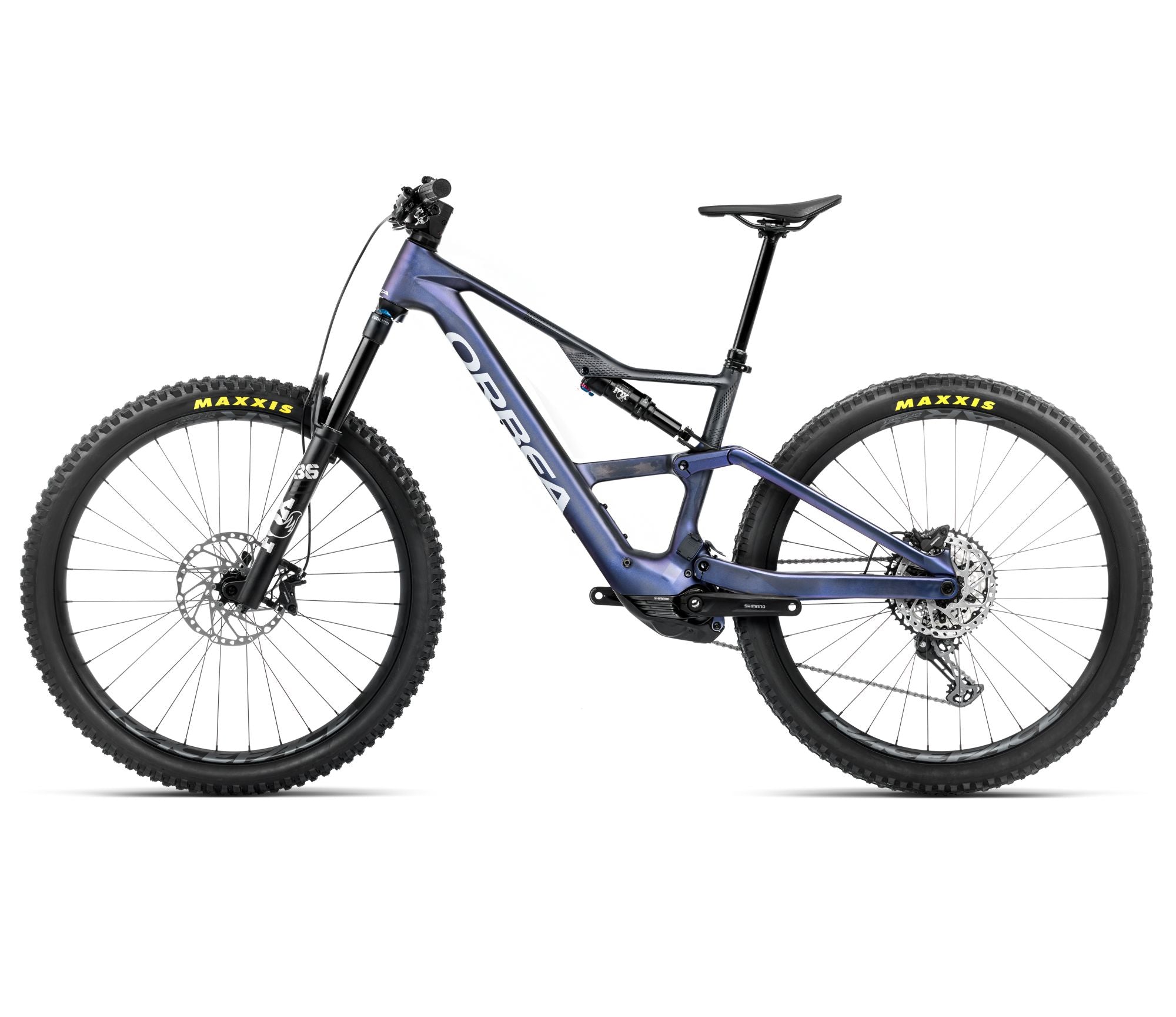 Orbea RISE LT M20 420W Tanzanite Carbon Vue - Carbone Brut (2025)