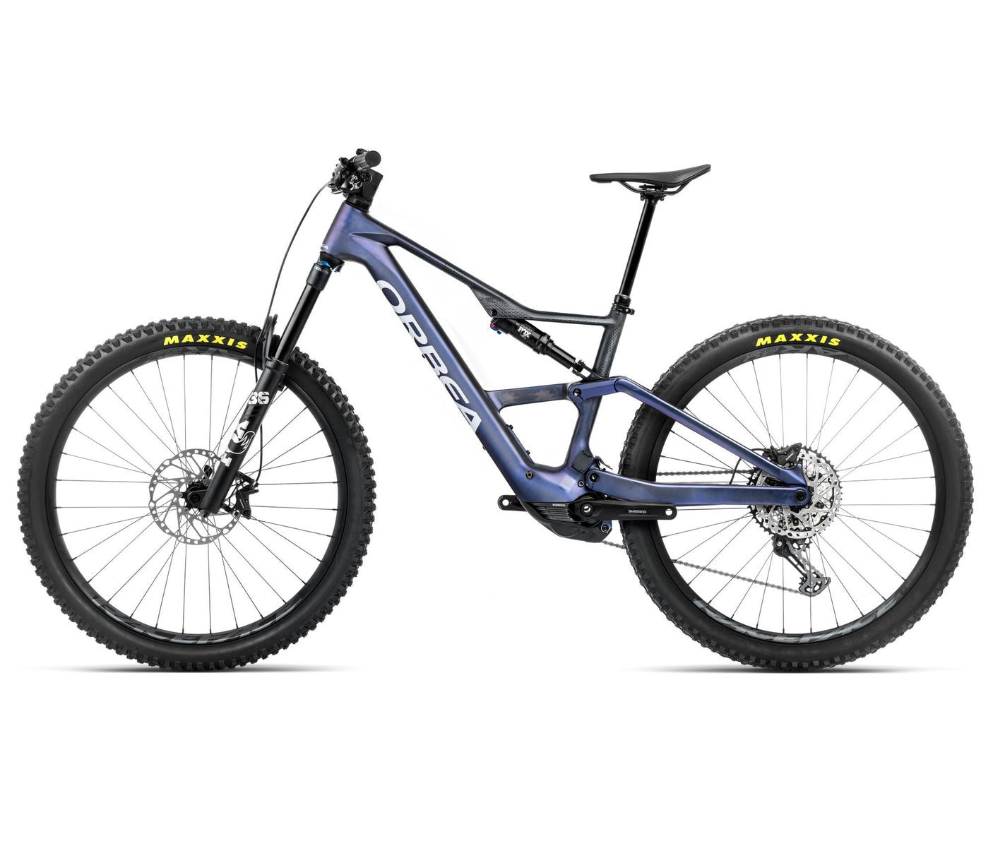 Orbea RISE LT M20 420W Tanzanite Carbon Vue - Carbone Brut (2025)
