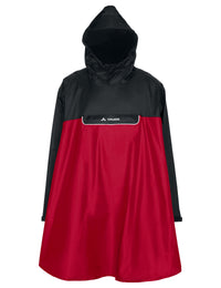 VAUDE Valero Poncho | Poncho de pluie homme, femme | rouge/noir – aktuelle Variante
