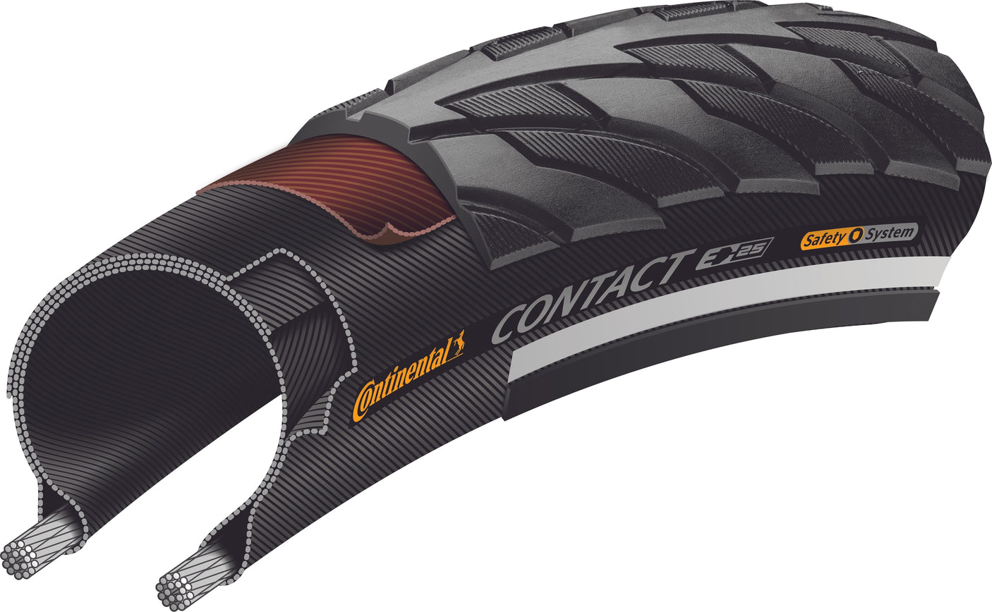 Continental Contact pneu à tringles 26x1.75" SafetySystem Breaker Réfléchissant