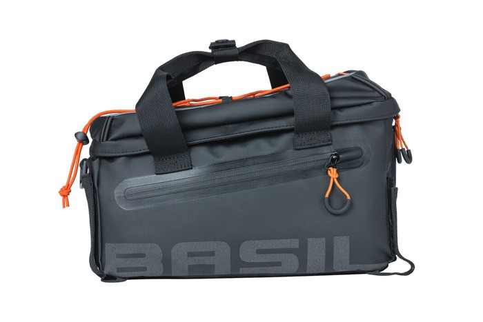 Basil Miles Sacoche de porte-bagages en bâche 7l noir/orange