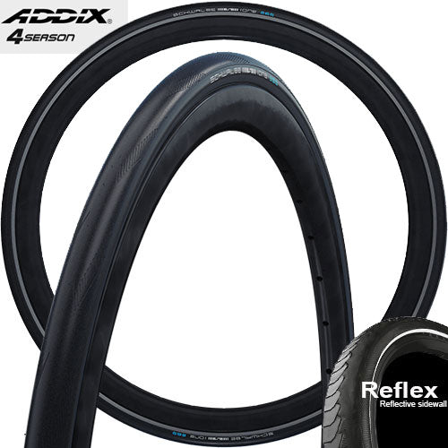Schwalbe ONE 365 Performance pneu pliant 32-622 Addix 4Season noir-skin/noir-réfléchissant