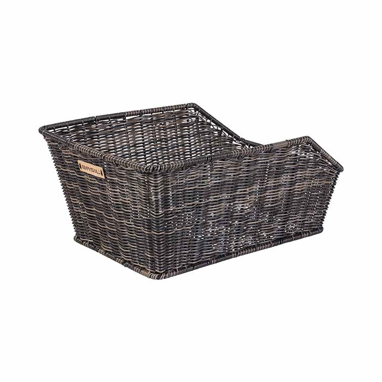 Basil Cento Panier porte-bagages aspect rotin marron
