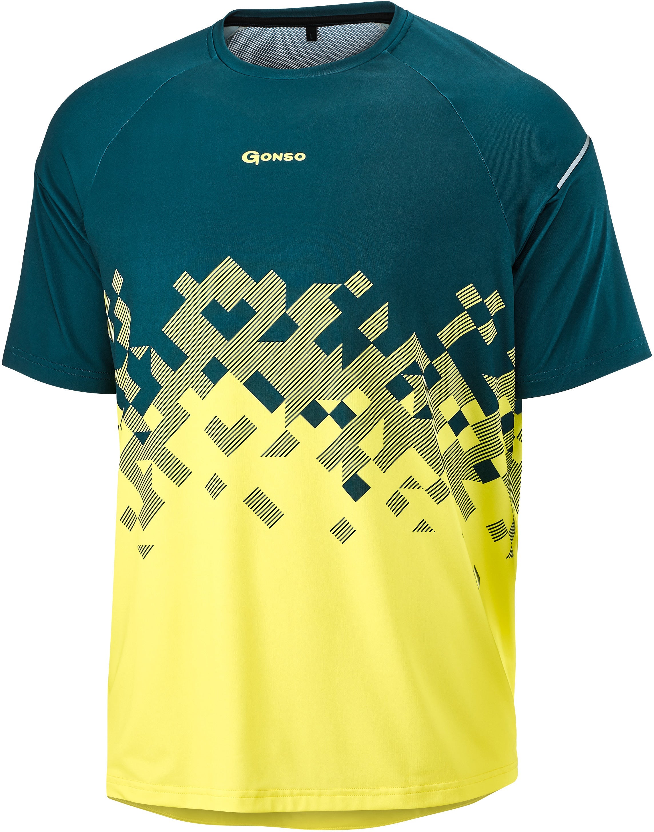 Gonso Mesores Maillot de vélo à manches courtes homme petrol/jaune