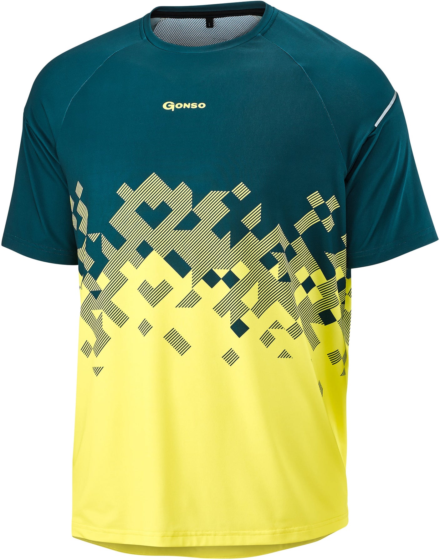 Gonso Mesores Maillot de vélo à manches courtes homme petrol/jaune