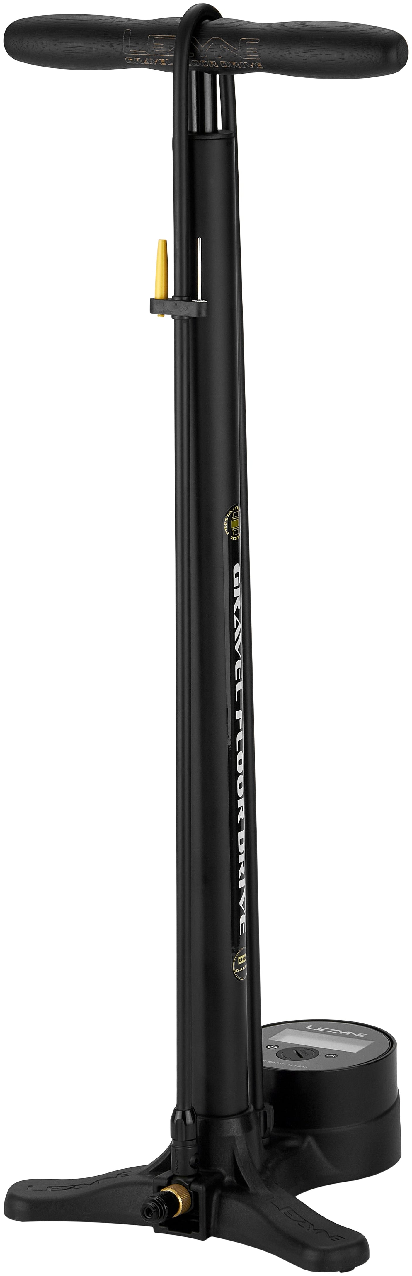 Lezyne Gravel Digital Drive pompe à pied noire