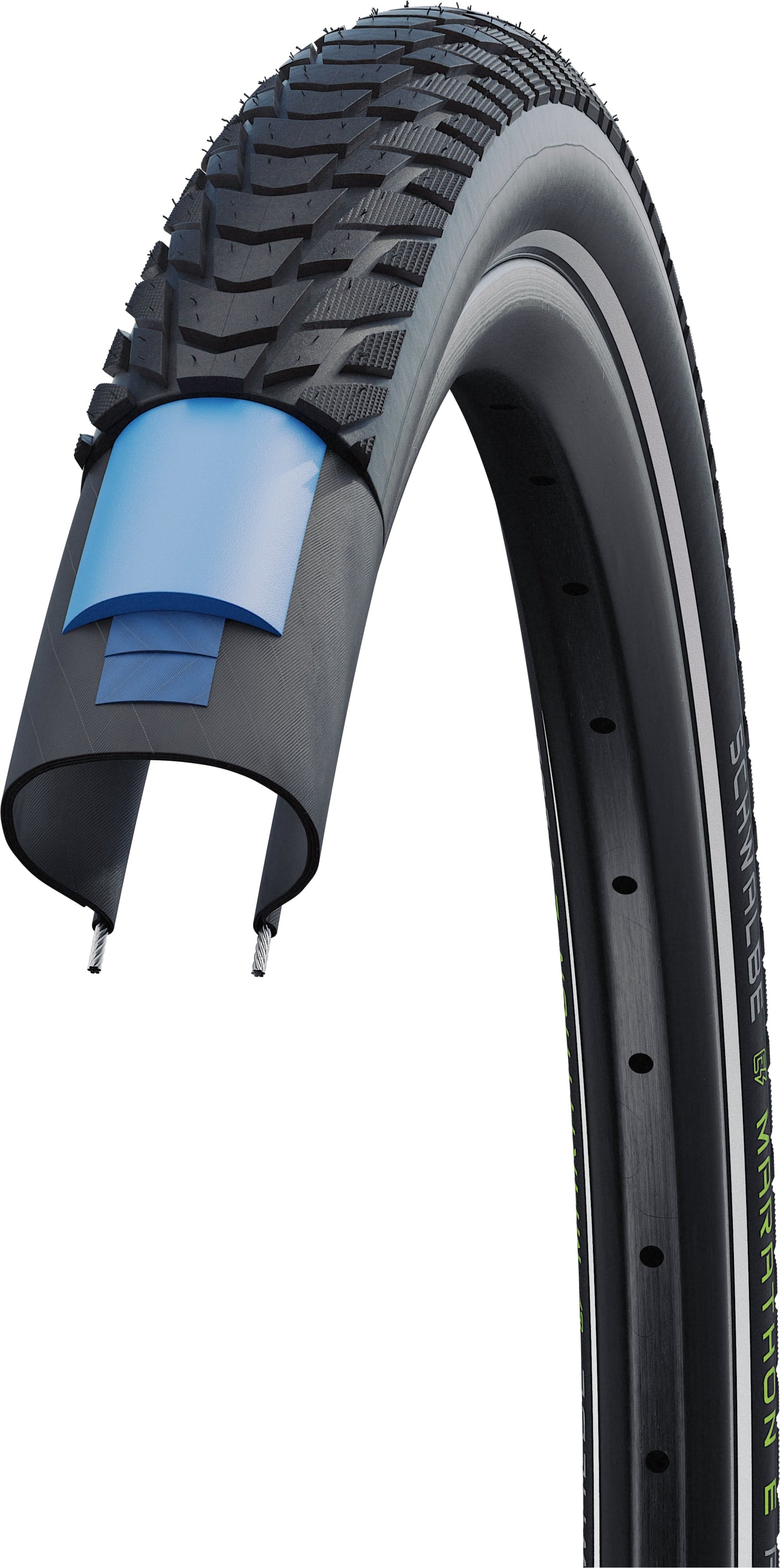 Schwalbe Marathon E-Plus Perform pneu à tringle rigide 28x2.15" Smart DualGuard E-50 Addix E Reflex noir