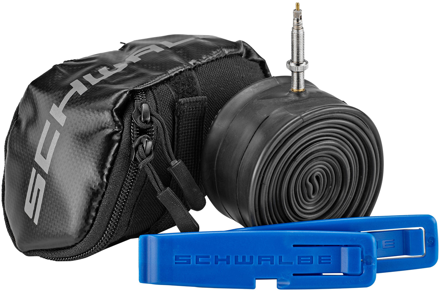 Sacoche de selle Schwalbe incluant démonte-pneus & chambre à air 27,5 / 29"