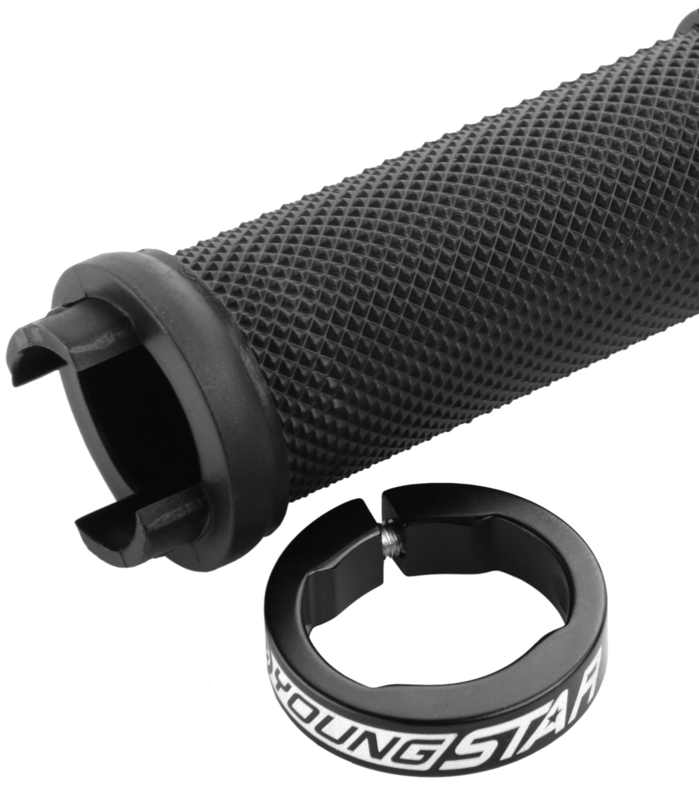 Reverse Youngstar Single Lock-On poignées Ø28mm 98mm enfant noir
