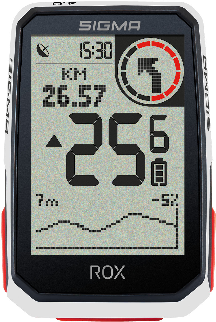 Sigma ROX 4.0 compteur de vélo incl. support de potence blanc
