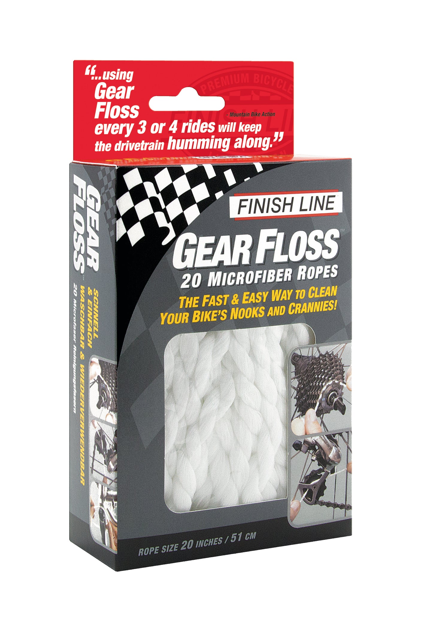 Finish Line fils de nettoyage Gear Floss (20 pièces)